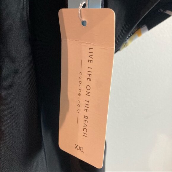 CUPSHE Sz XXL Summer Bliss Striped Floral Wrap  One Piece Swimsuit NWT - Picture 11 of 11